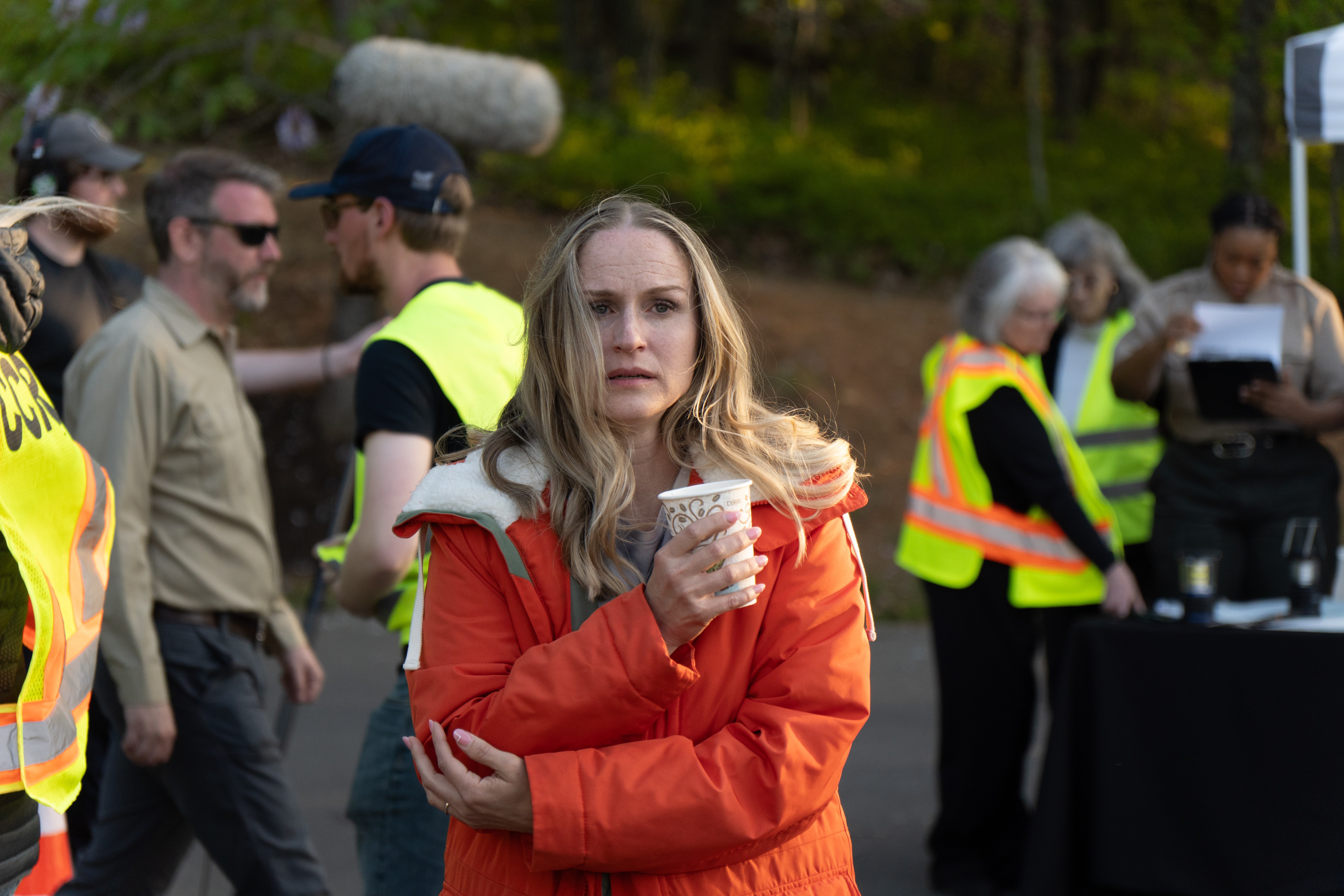 Jenn Gotzon as Grace on location