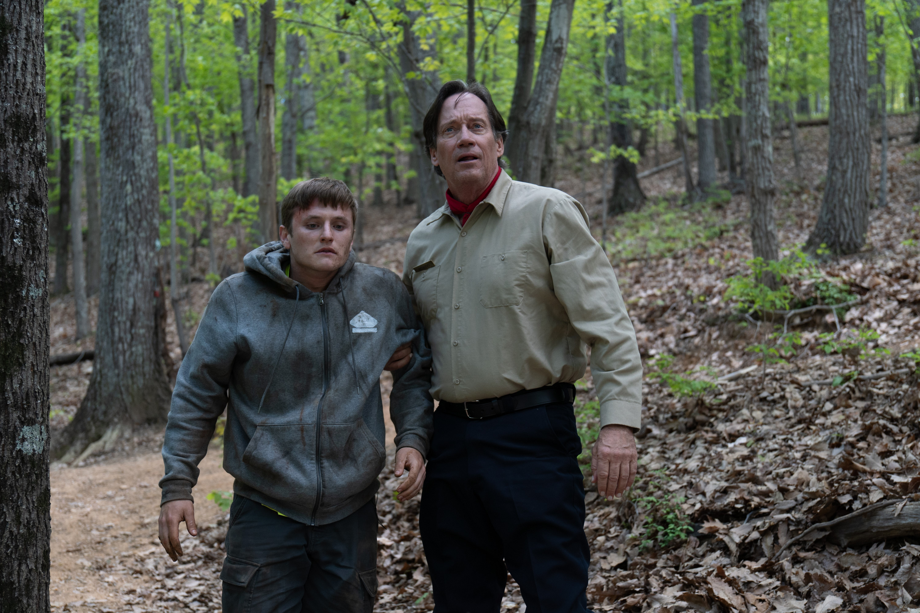 Kevin Sorbo and Nathan Todd Sims on set